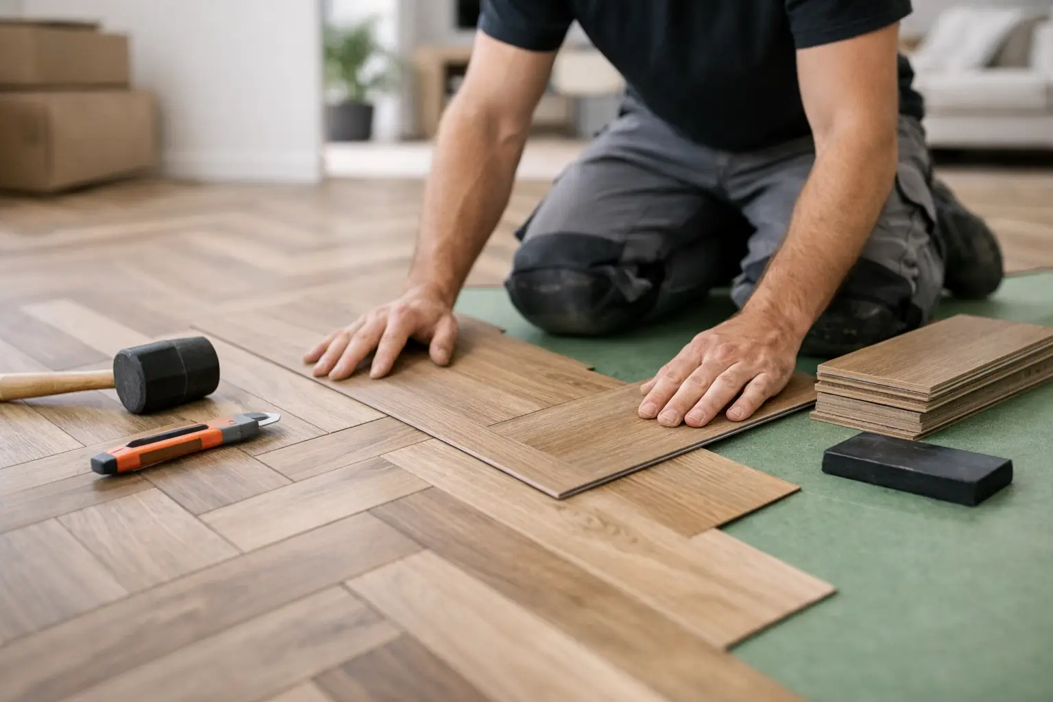 Herringbone PVC leggen: zo pakt u het aan
