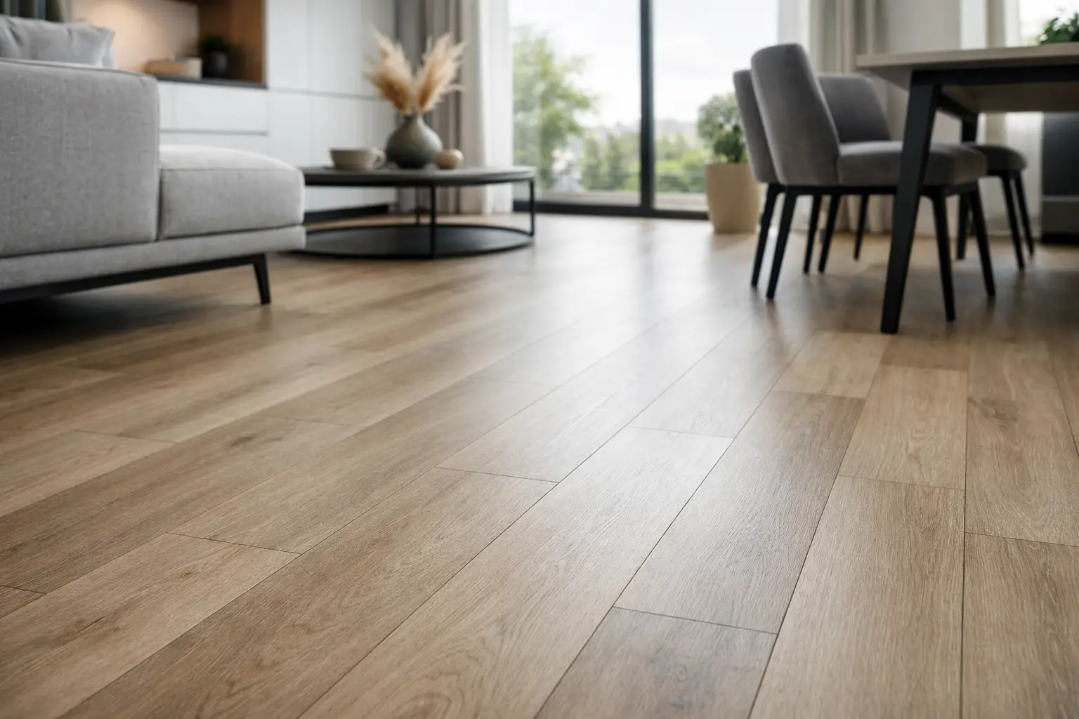 PVC vloeren rechte plank voor een strak interieur